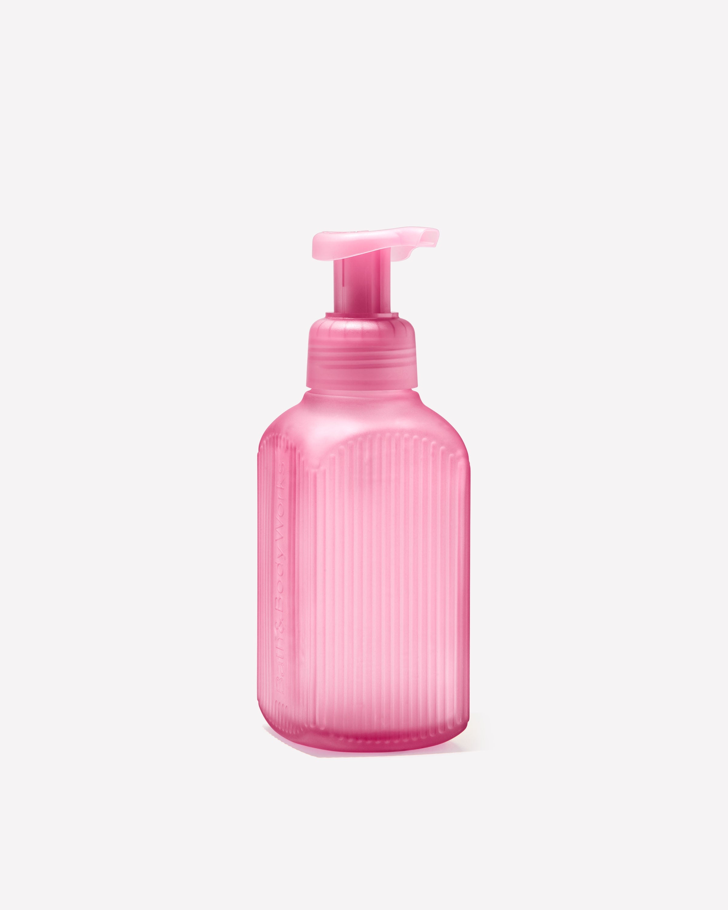 Mauve Ribbed Glass Gentle & Clean Foaming Hand Soap Dispenser