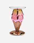 Double-Scoop Cone Pedestal 3-Wick Candle Holder