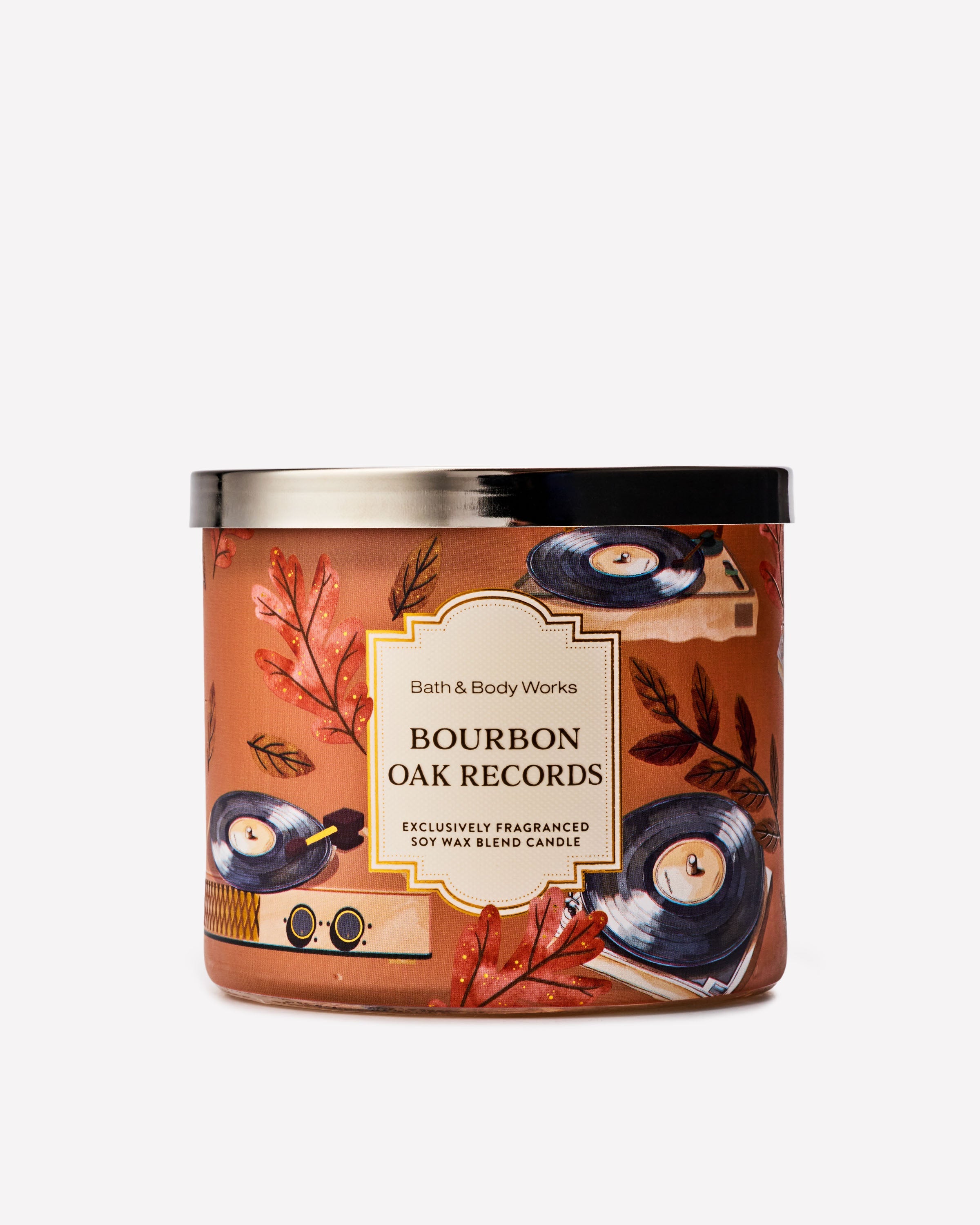 Bourbon Oak Records 3-Wick Candle