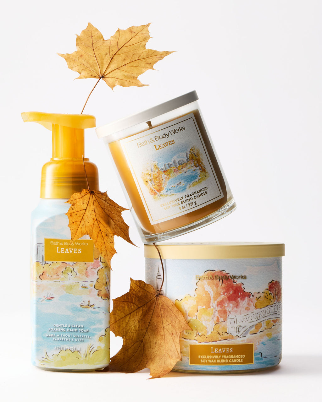 Leaves 3-Wick Candle