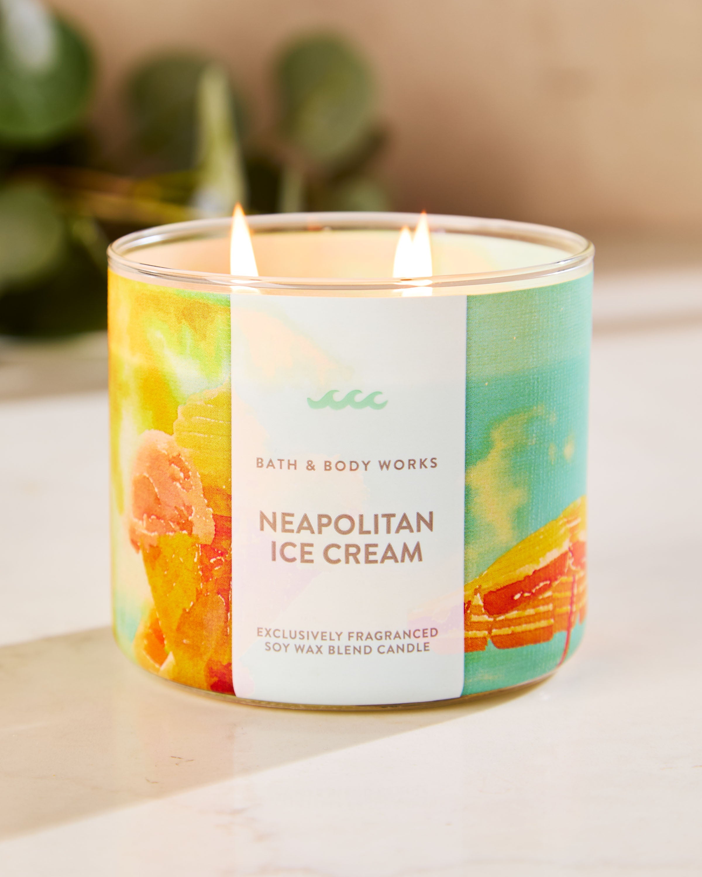 Neapolitan Ice Cream 3-Wick Candle