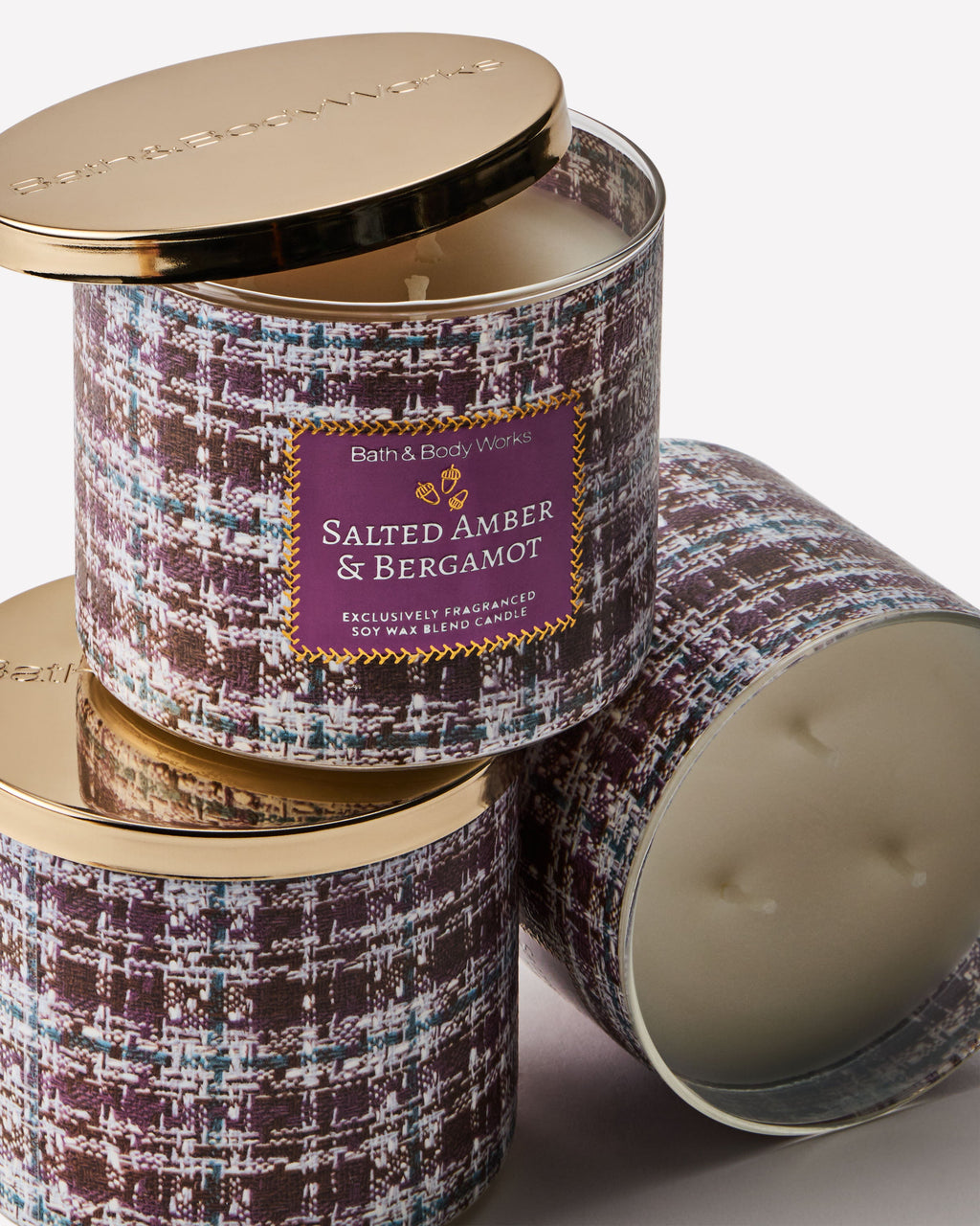 Salted Amber & Bergamot 3-Wick Candle