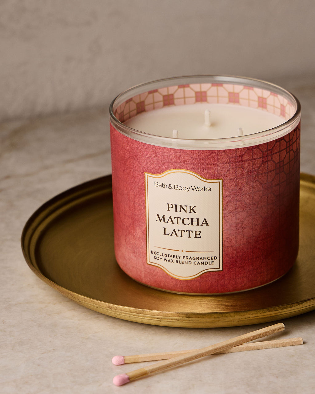 Pink Matcha Latte 3-Wick Candle