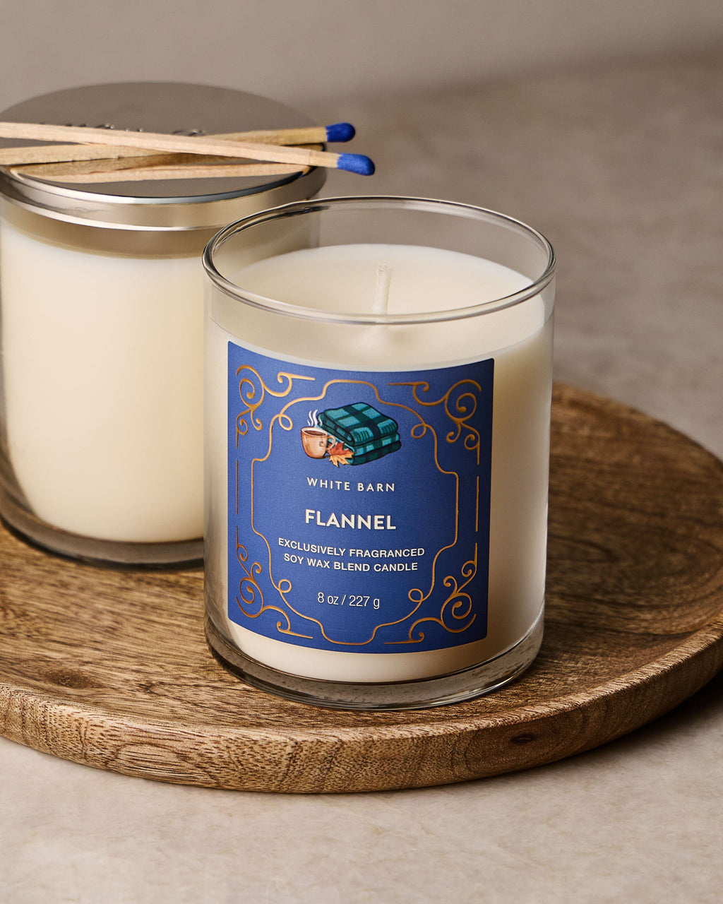 Flannel Single Wick Candle