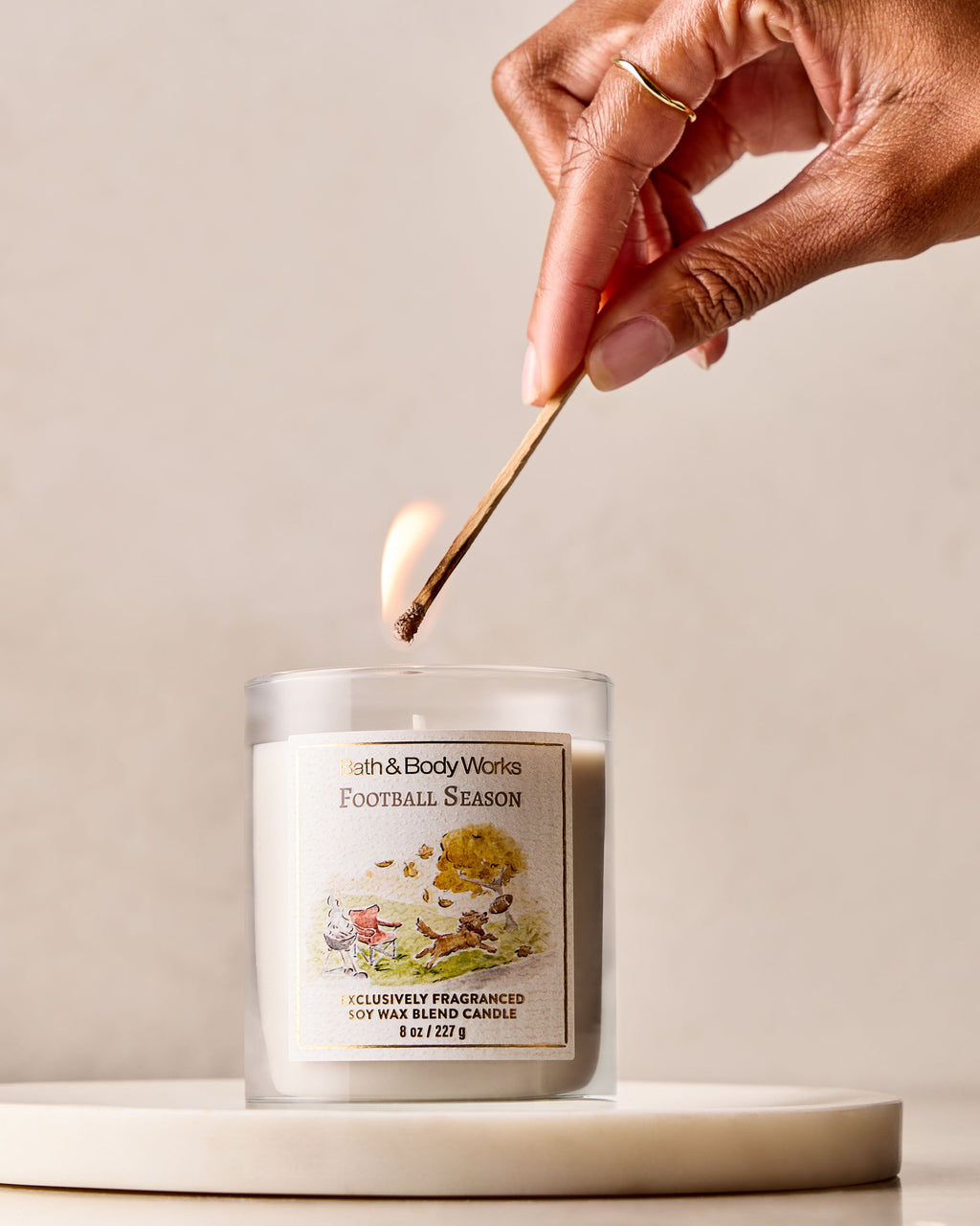 Football Season Single Wick Candle